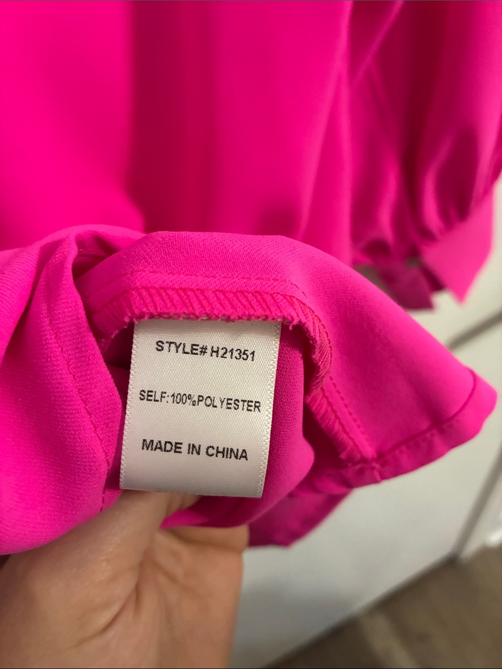 JODIFL Hot Pink V-Neck Long Sleeve Blouse Size Medium - Picture 4 of 4